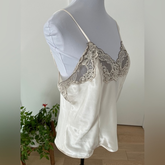 WONDERMAID Satin Camisole Adjustable Spaghetti Strap Lace Trim Lingerie Romantic - Picture 8 of 16